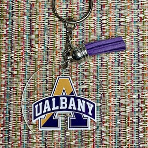 Personalized College Logo Acrylic Keychain with Tassel