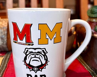 PRINTED COLLEGE MULTI Logo Mug, college mug,college gift, college logo mug, college,cozy, Alma Mater, Mom, dad, college logos, grad gift