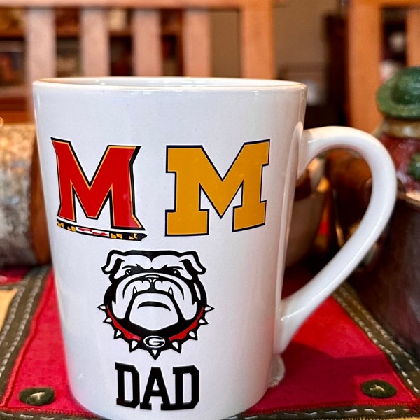 PRINTED COLLEGE MULTI Logo Mug, college mug,college gift, college logo mug, college,cozy, Alma Mater, Mom, dad, college logos, grad gift