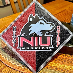 CUSTOM GRADUATION CAP College Logo decoration, graduation cap, grad cap, custom grad cap, graduation cap decoration, grad cap,bling grad cap