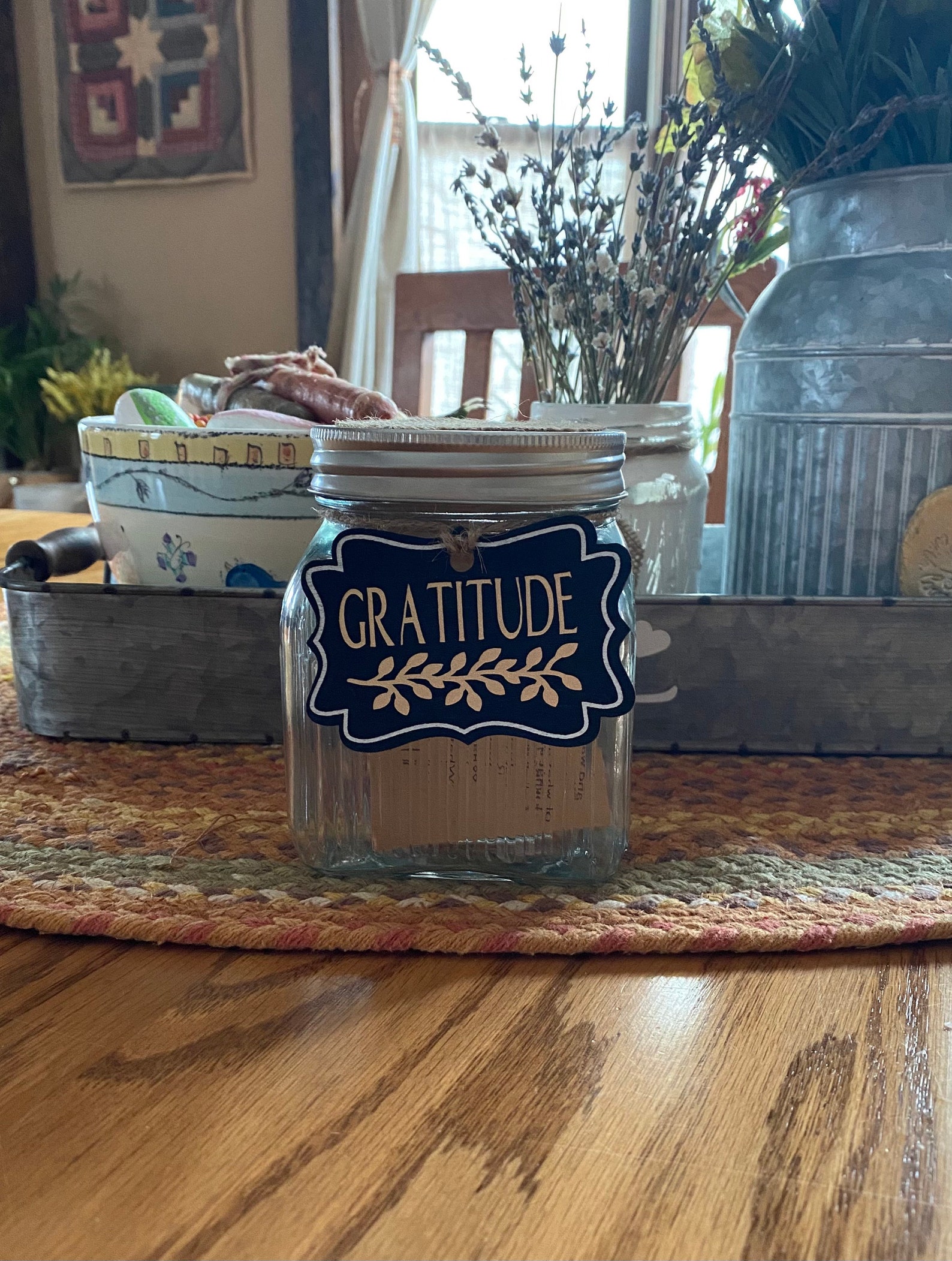 GRATITUDE JAR Glass Jar Gratitude Thankful Give Thanks Etsy