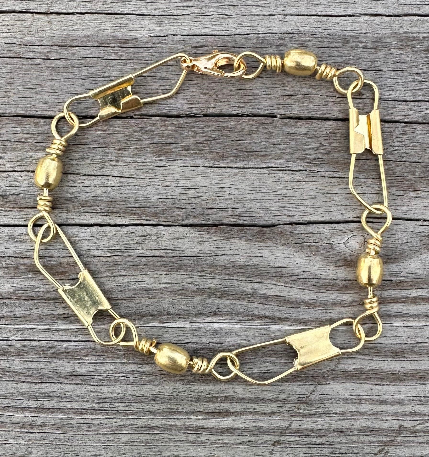 Bracelet SWIVEL FISHING TACKLE Steel Bracelet With Seed Beads or