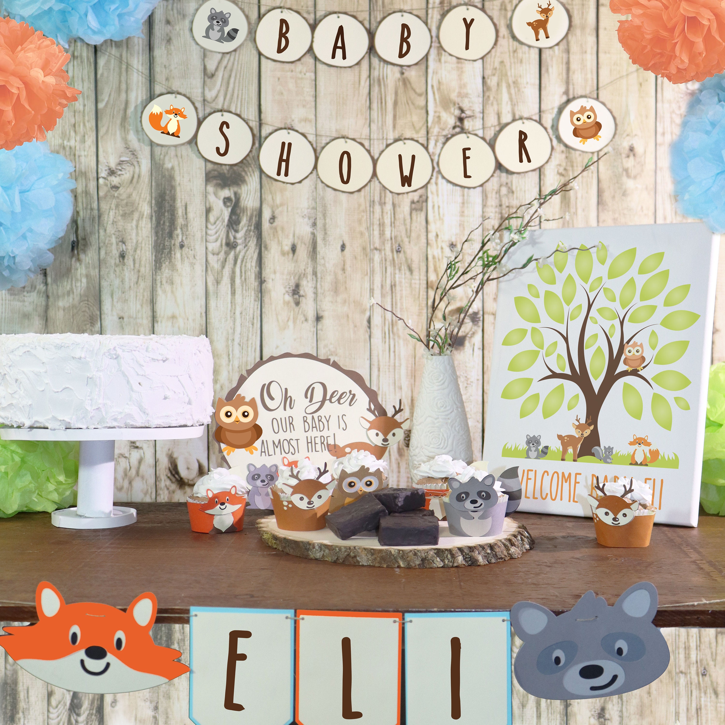 Oh Deer Our Baby is Almost Here Woodland Card Stock Sign. - Etsy UK