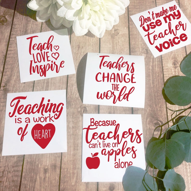 Teacher Vinyl Decal for Gifts Made of Permanent Colour Glossy Etsy