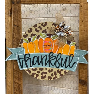 SZABLON-Wdzięczny baner z dyni | szablon wieszaka na drzwi | pobieranie cyfrowe | jesień