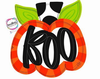 TEMPLATE-carved pumpkin | digital download | Halloween | door hanger template | pumpkin