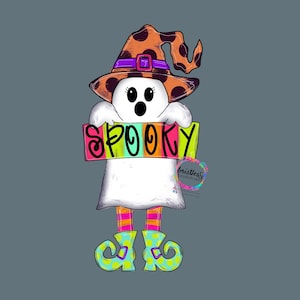 TEMPLATE-Halloween door hanger template | witch | ghost | spooky