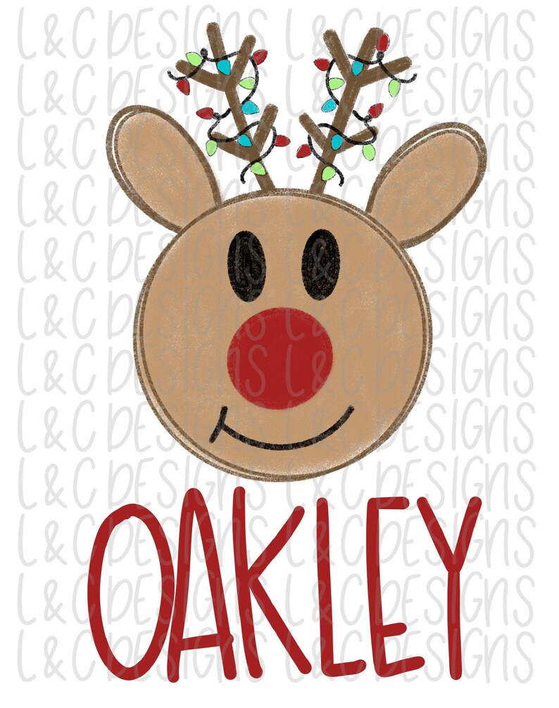 Digital Download Christmas Sublimation Design PNG Reindeer