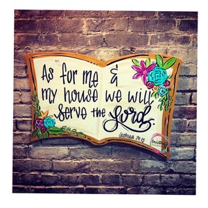 TEMPLATE-Bible verse door hanger template | digital download | As for me and my house we will serve the Lord