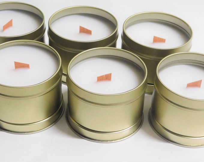 6 oz. Bulk Personalized Soy Candles | Handmade All Natural Aromatherapy Tin Candle