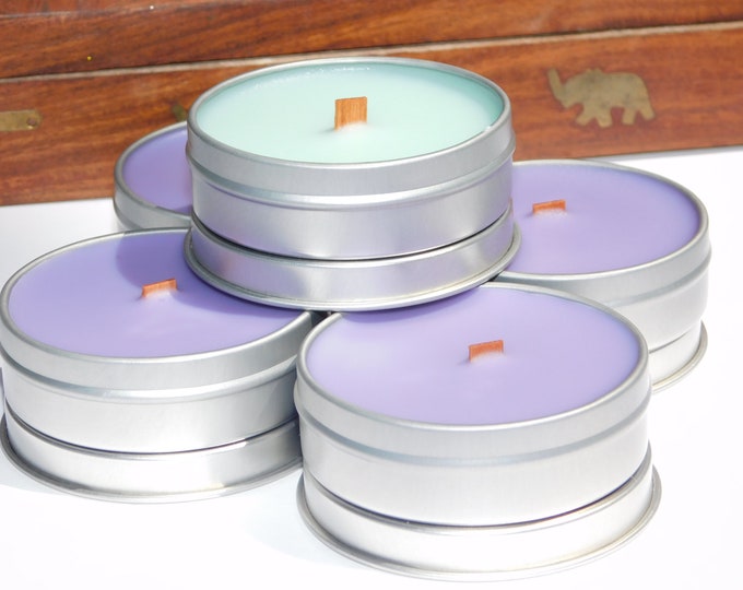 24 Mini Tin Candles - Hand-poured with Love | Bulk Mini Tin Candles | Mini Tin Bridal Shower Favors | Mini Tin Favors