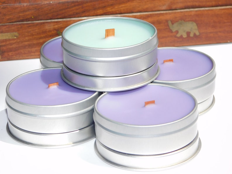 24 Mini Tin Candles Handpoured With Love Bulk Mini Tin Candles Mini