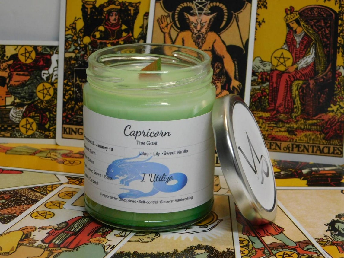 Capricorn Astrology Candle Zodiac Candle Candle Gift Etsy