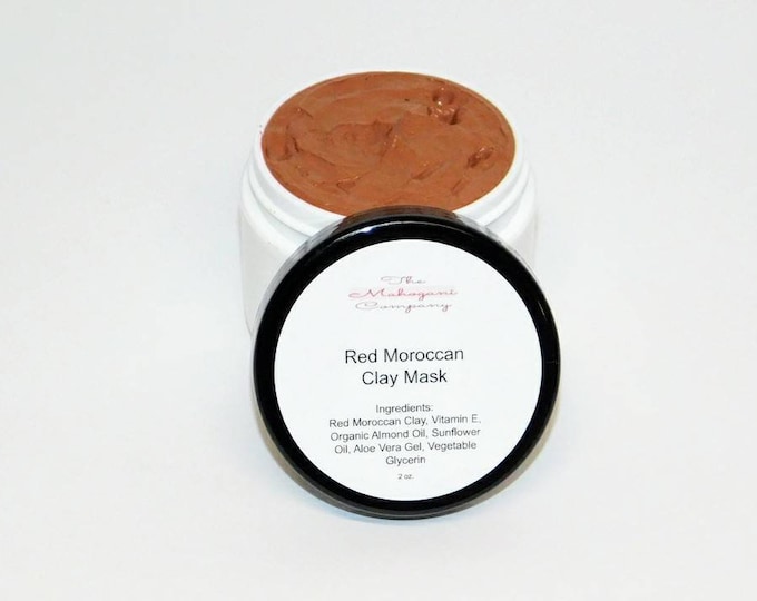 Face Mask | Red Moroccan Clay Mask | All Natural | Skin Nourishing | Dry Skin | Oily Skin | Combination Skin Therapy