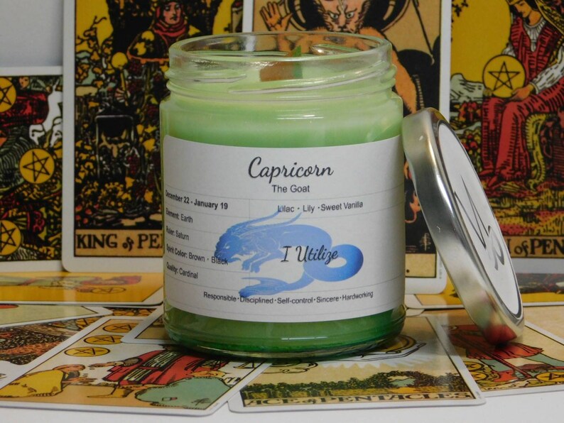 Capricorn Astrology Candle Zodiac Candle Candle Gift Etsy