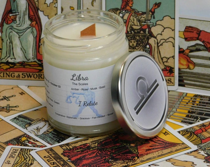 Libra Astrology Candle | Zodiac Candle | Gift Candle | Libra Birthday Candle Gift