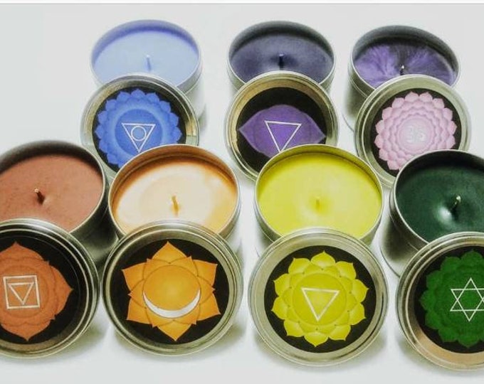 Chakra Meditation Candles | Reiki Yoga Meditation Candles | Chakra Candles | 7 Chakra Candles | Candle Set | Healing Candles