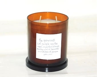 Chocolate Amber & Vanilla Candle | Candle Gift | 8 oz Candle Gift | Housewarming Candle Gift
