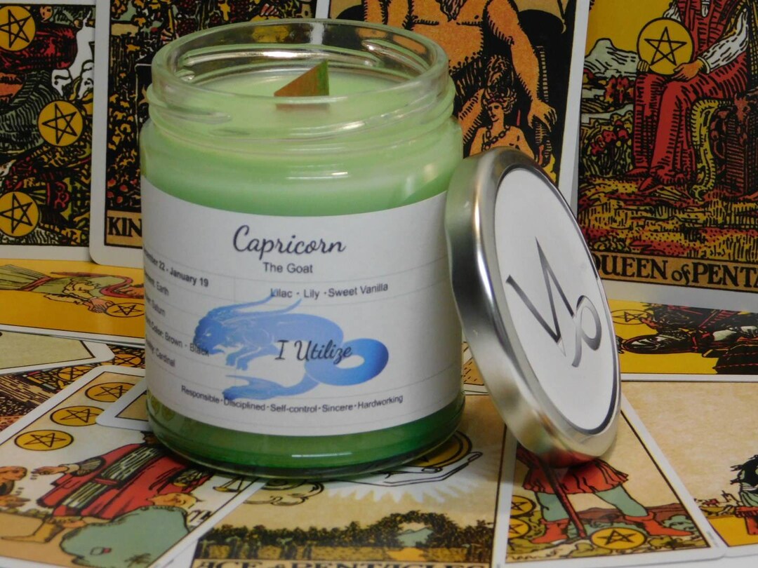 Capricorn Astrology Candle Zodiac Candle Candle Gift Etsy