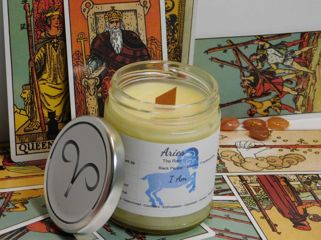 Aries Astrology Candle Zodiac Candle Gift Candle Aries Birthday Candle