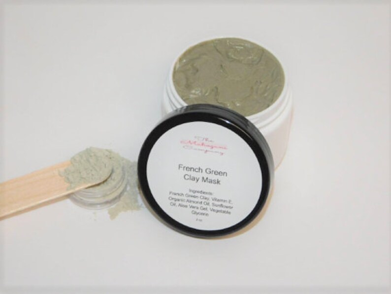 Face Mask  French Green Clay Mask  All Natural  Skin image 1