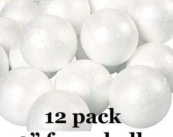 80mm White Solid Styrofoam Balls Modelling Polystyrene Eggs Sphere 10 Packs