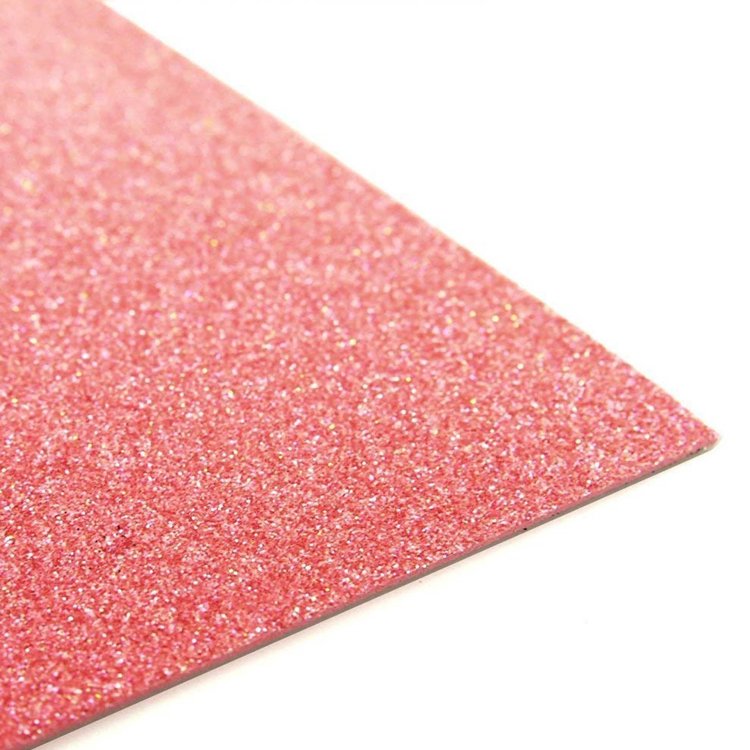 Glitter Craft Foam Sheet Pink - 2mm 9-inches by 12-inches