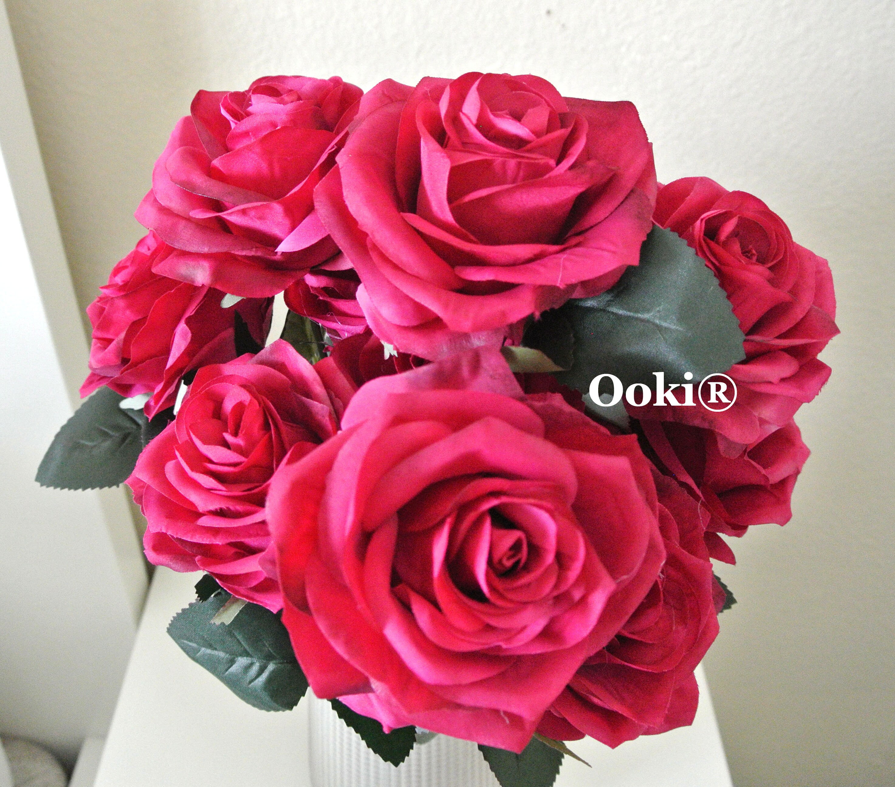 Burgundy fake Flowers