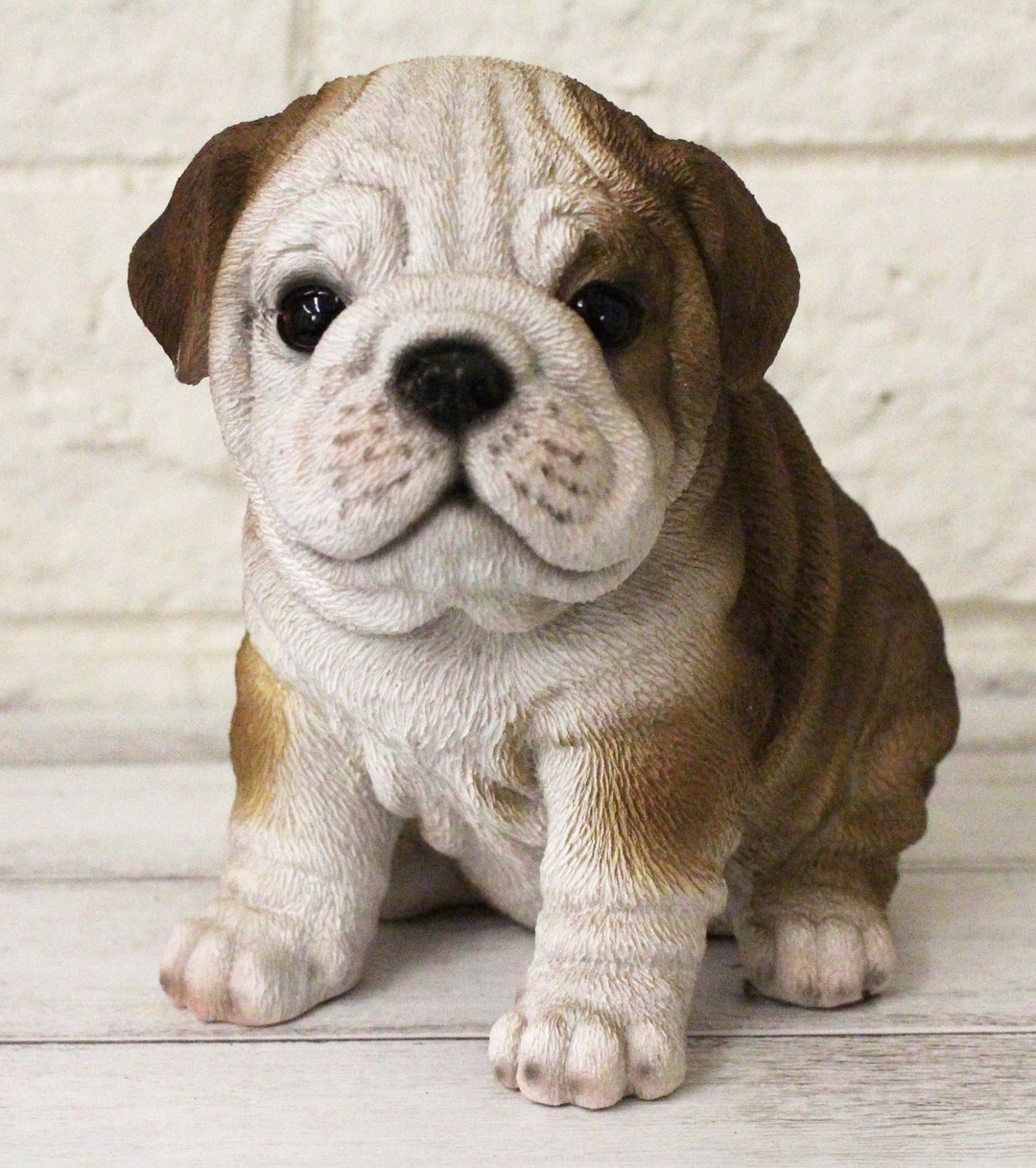 Old English Bulldog Puppy Dog Figurine Statue Lifelike Animal Etsy