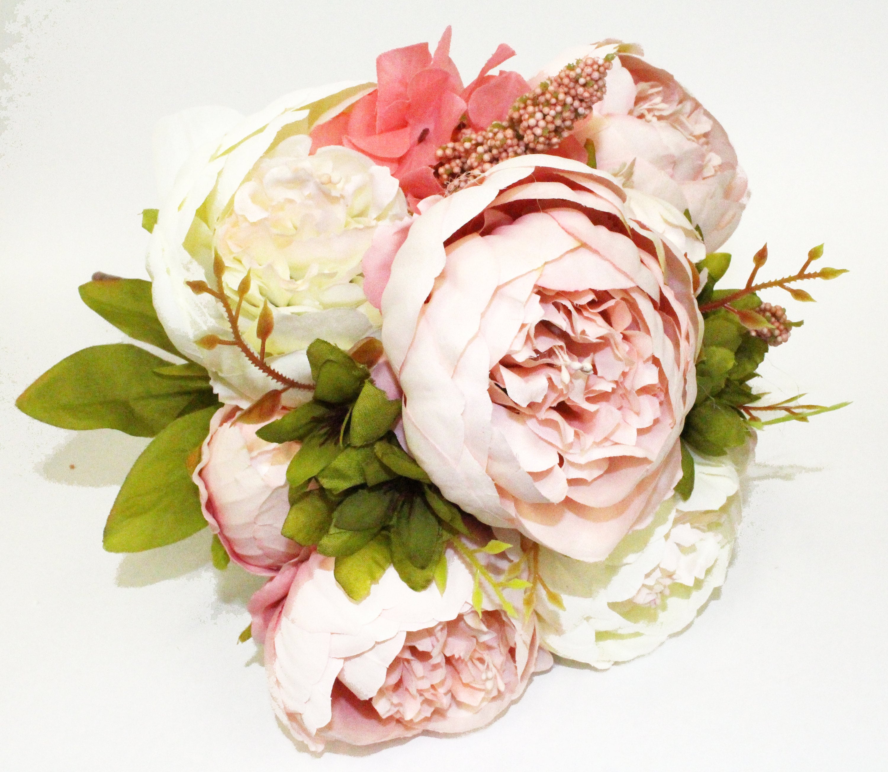European Rose Victorian Blush 8 Head Silk Rose Peony Cabbage - Etsy