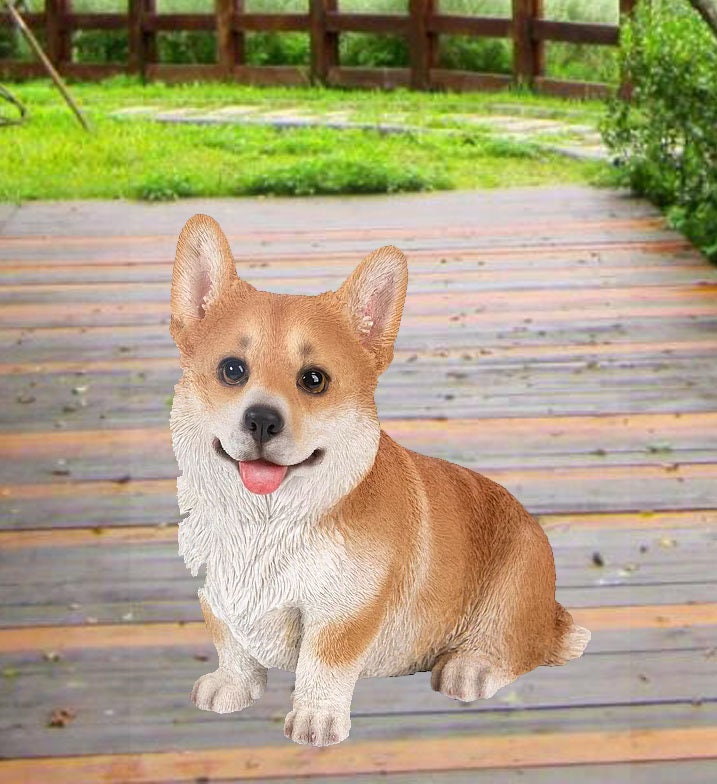 Smiling and Fluffy Corgi Bathroom Rug