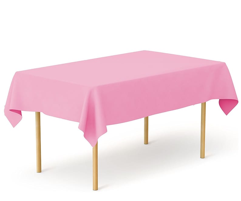Rectangle 54 X 108 Party Decor Birthday Celebration Disposable Table Covers Pink Heavy Duty Plastic Tablecloth Reusable