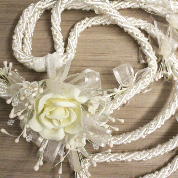 All Ivory Intertwine Embellishment Accent Rope Migajon Lazo Wedding Lasso Traditional Lazos De Boda Tradicional Bridal Gift Box Union