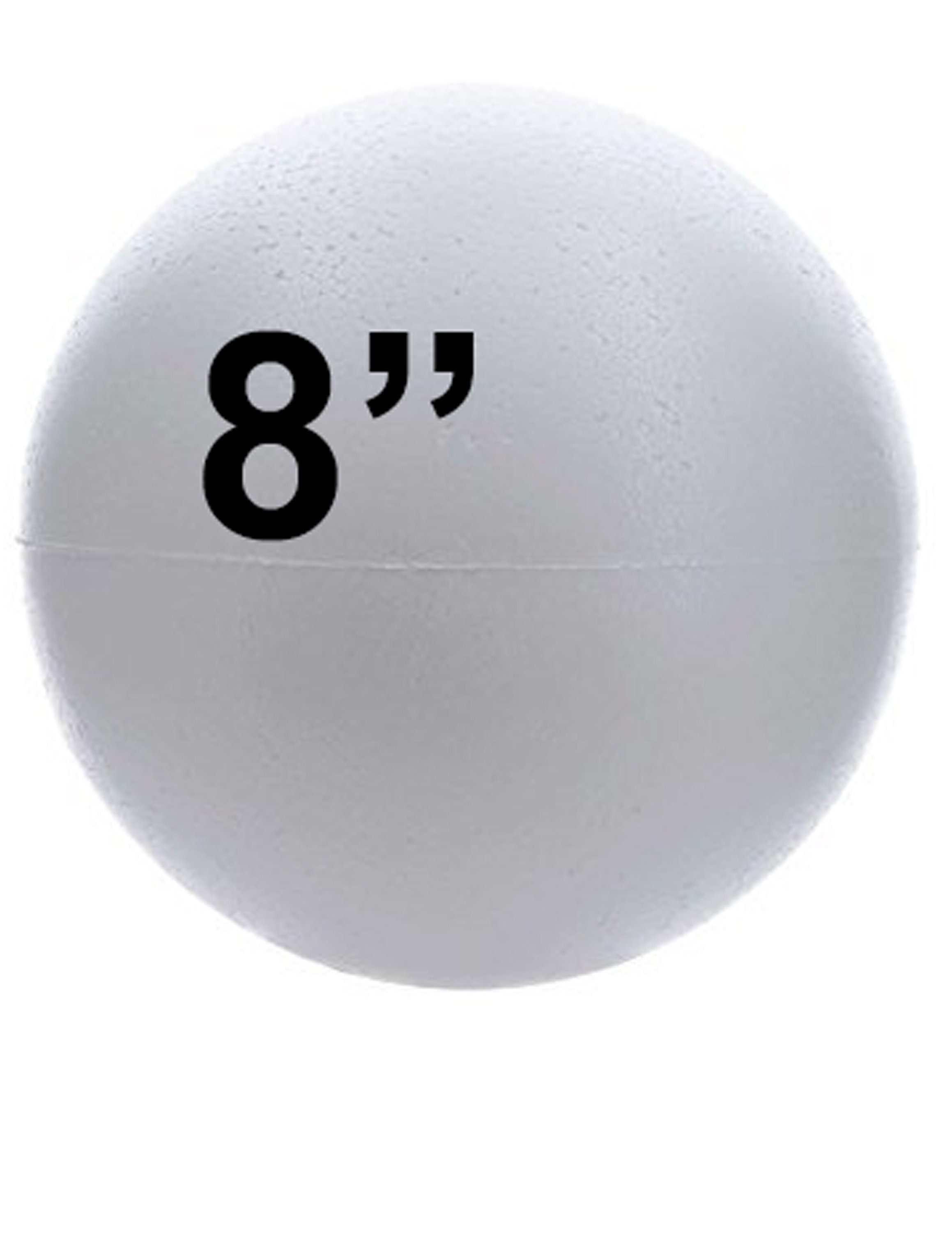 8 inch Foam Ball Styrofoam Balls Round White Polystyrene Etsy