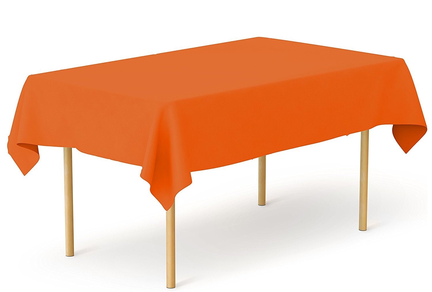 Orange Heavy Duty Plastic Tablecloth Reusable Rectangle Etsy