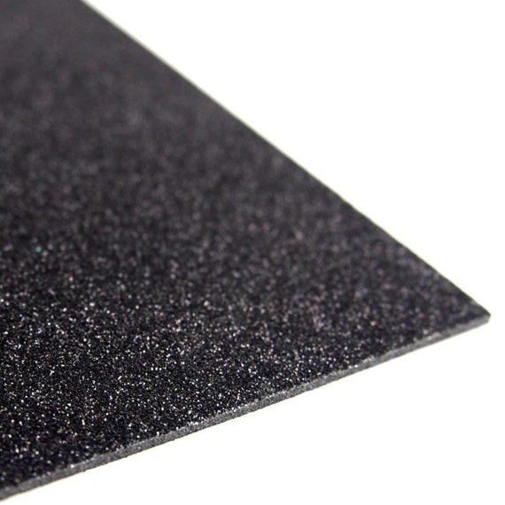 Black 10 Piece 12 X 18 Glitter EVA Foam Sheets Arts and Crafts 2MM  Thickness 