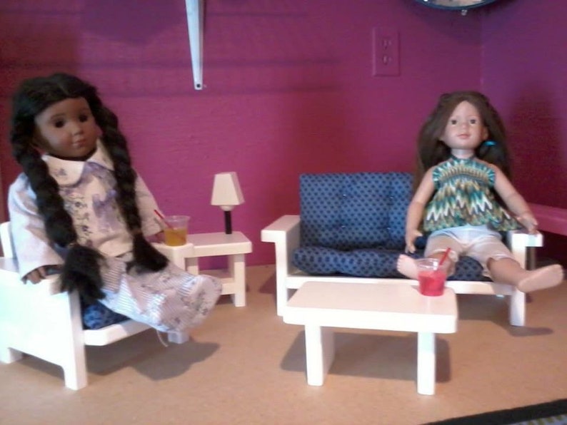 18 Doll Living Room Set For Dolls Like The American Girl Image 0