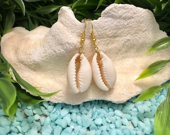 Cowrie shell earrings