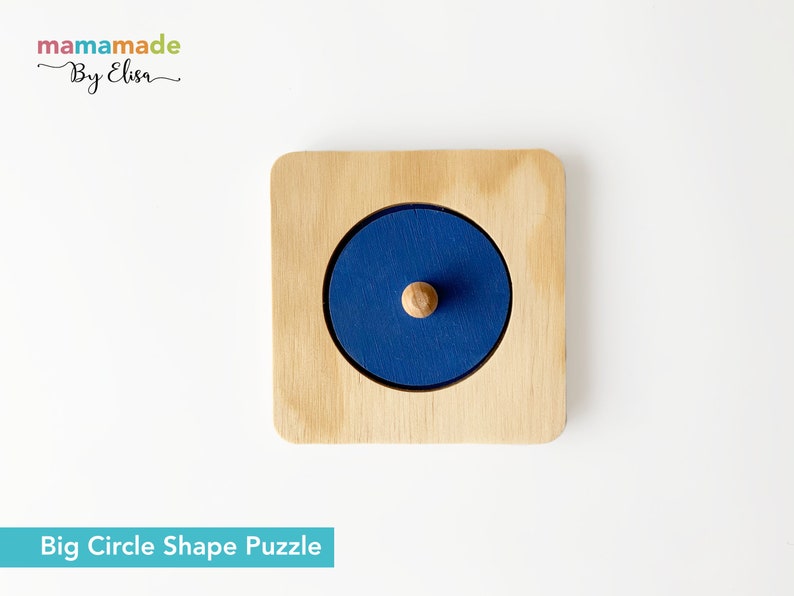Montessori Single Shape Puzzle Wooden Toy Triangle Single | Etsy