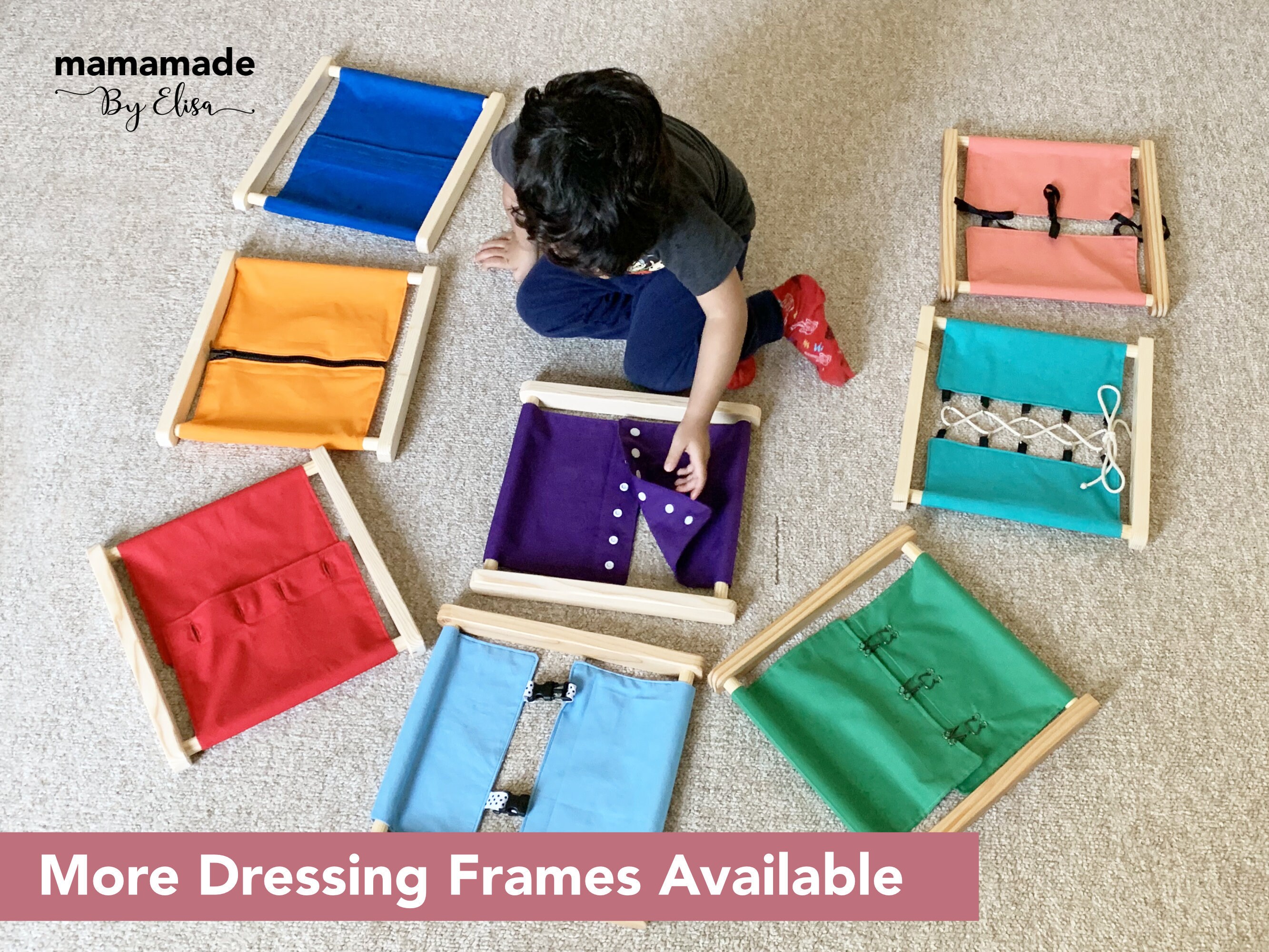Zipper Dressing Frames Montessori Materials for Toddler Etsy