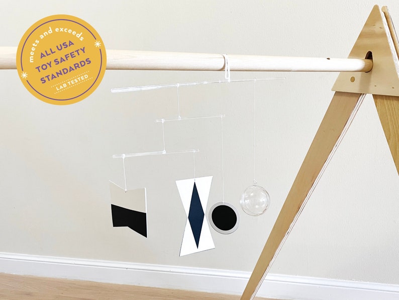 Munari Montessori Mobile for Baby Gym  Black and White image 1