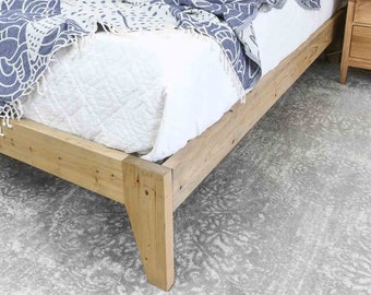 Full Platform Bed Frame Woodworking Plans - Wood Bed PDF Plans
