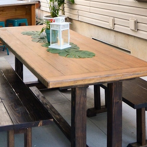 DIY Dining Table Plans With Benches Woodworking Plans DIY Etsy
