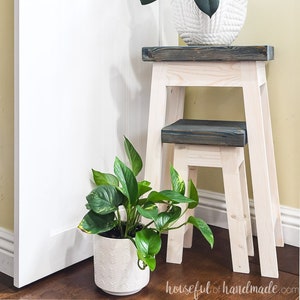 Nesting Plant Stands Woodworking Plans - Plant Riser PDF Plans