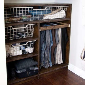 Small Closet Organizers Woodworking Plans - DIY Plywood Closet Shelves PDF Build Plans - Custom Closet Plans