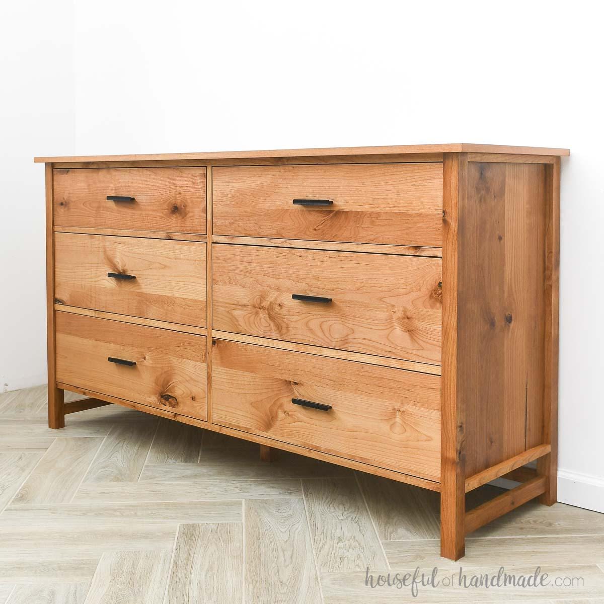 Houtbewerkingsplannen voor dressoir met 6 lades - PDF-plannen voor grote DIY-dressoirs