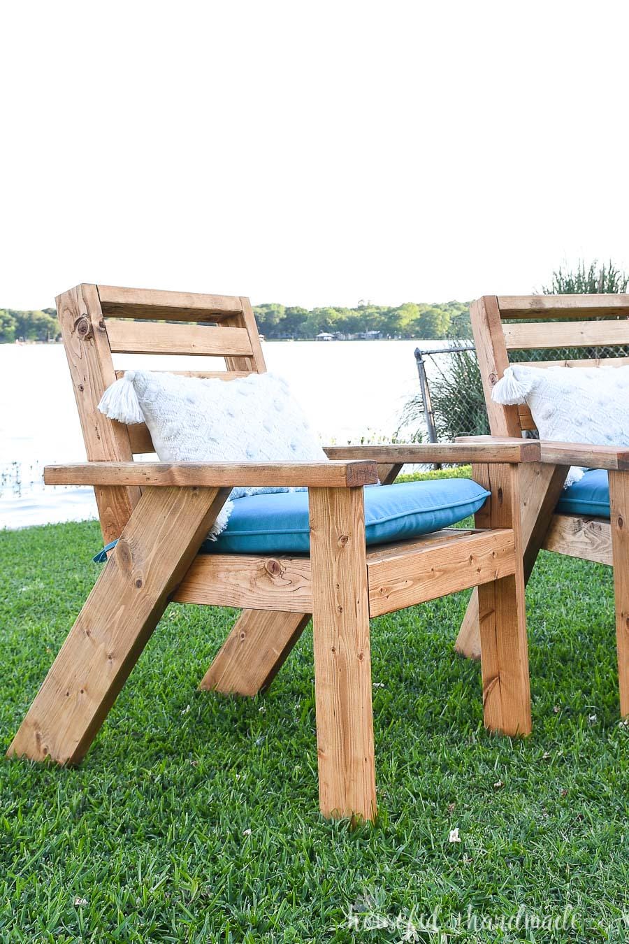 Outdoor Lounge Chair Woodworking Plans - Wood Patio Chair PDF Plans - Etsy