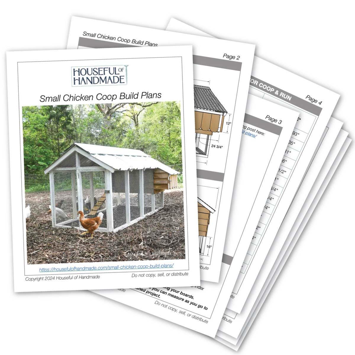 DIY Chicken Coop Build Plans - Small Chicken Coop With Run PDF ...