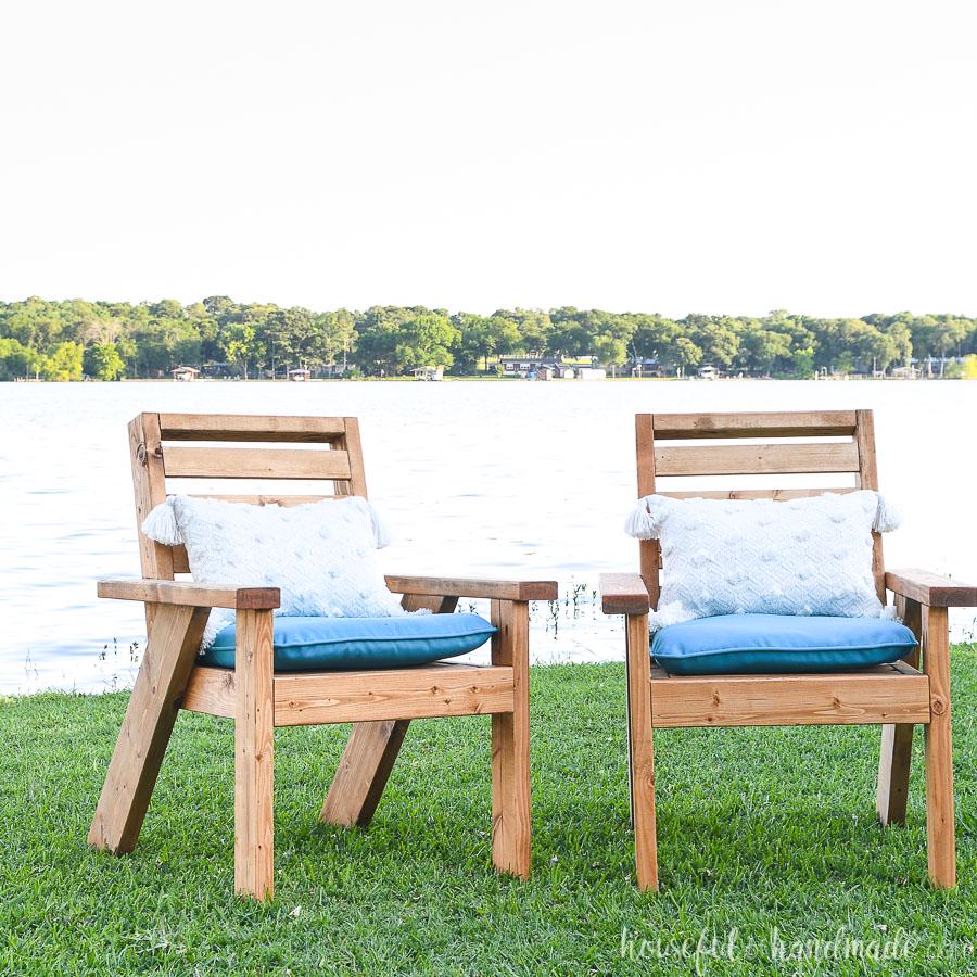 Outdoor Lounge Chair Woodworking Plans - Wood Patio Chair PDF Plans - Etsy