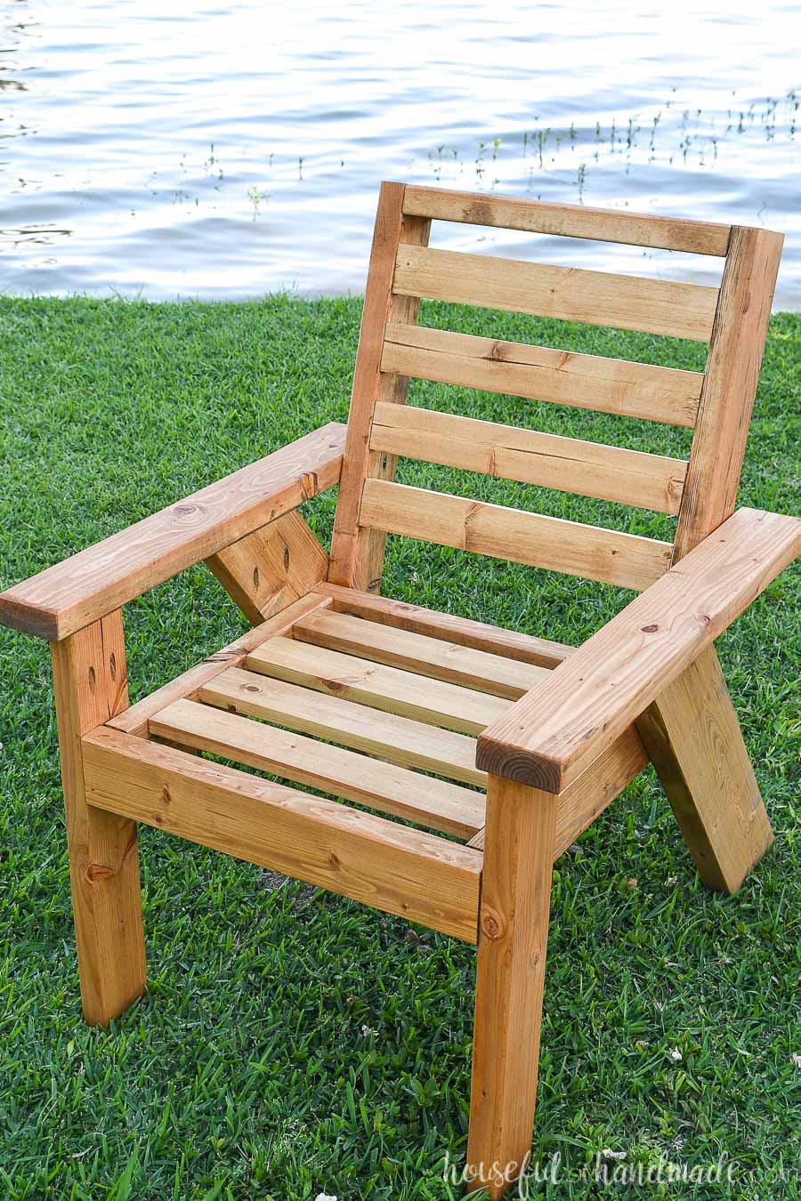 Outdoor Lounge Chair Woodworking Plans - Wood Patio Chair PDF Plans - Etsy